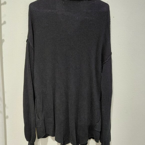 Free People Beach Black Romper Long Sleeve Boho Beach Picnic Comfy Small - Picture 4 of 6